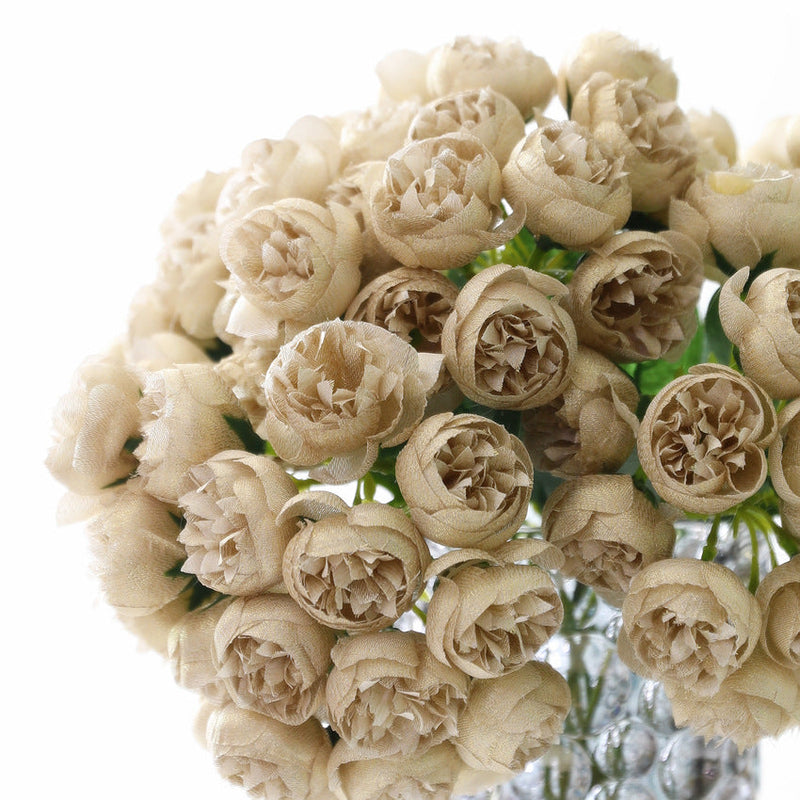 2025 Modern Romance Artificial Peony Buds Bouquet, Shiny Finish, Bulk Wedding & Home Decor