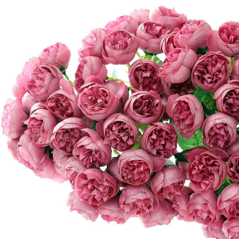 2025 Modern Romance Artificial Peony Buds Bouquet, Shiny Finish, Bulk Wedding & Home Decor