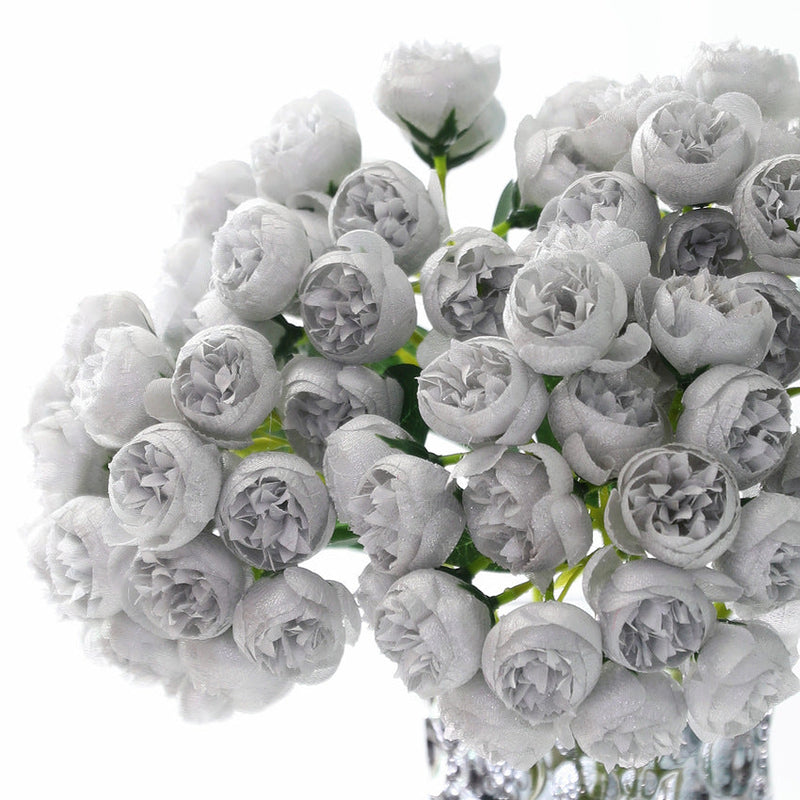 2025 Modern Romance Artificial Peony Buds Bouquet, Shiny Finish, Bulk Wedding & Home Decor