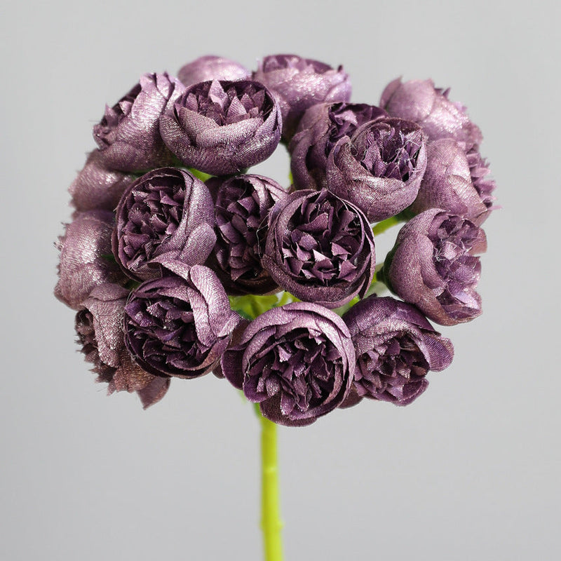 2025 Modern Romance Artificial Peony Buds Bouquet, Shiny Finish, Bulk Wedding & Home Decor