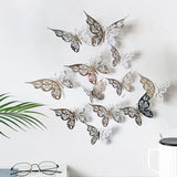 Bulk 24PCS 3D Butterfly Wall Decals DIY Mural Stickers Birthday Wedding Party Cake Decorations Wholesale