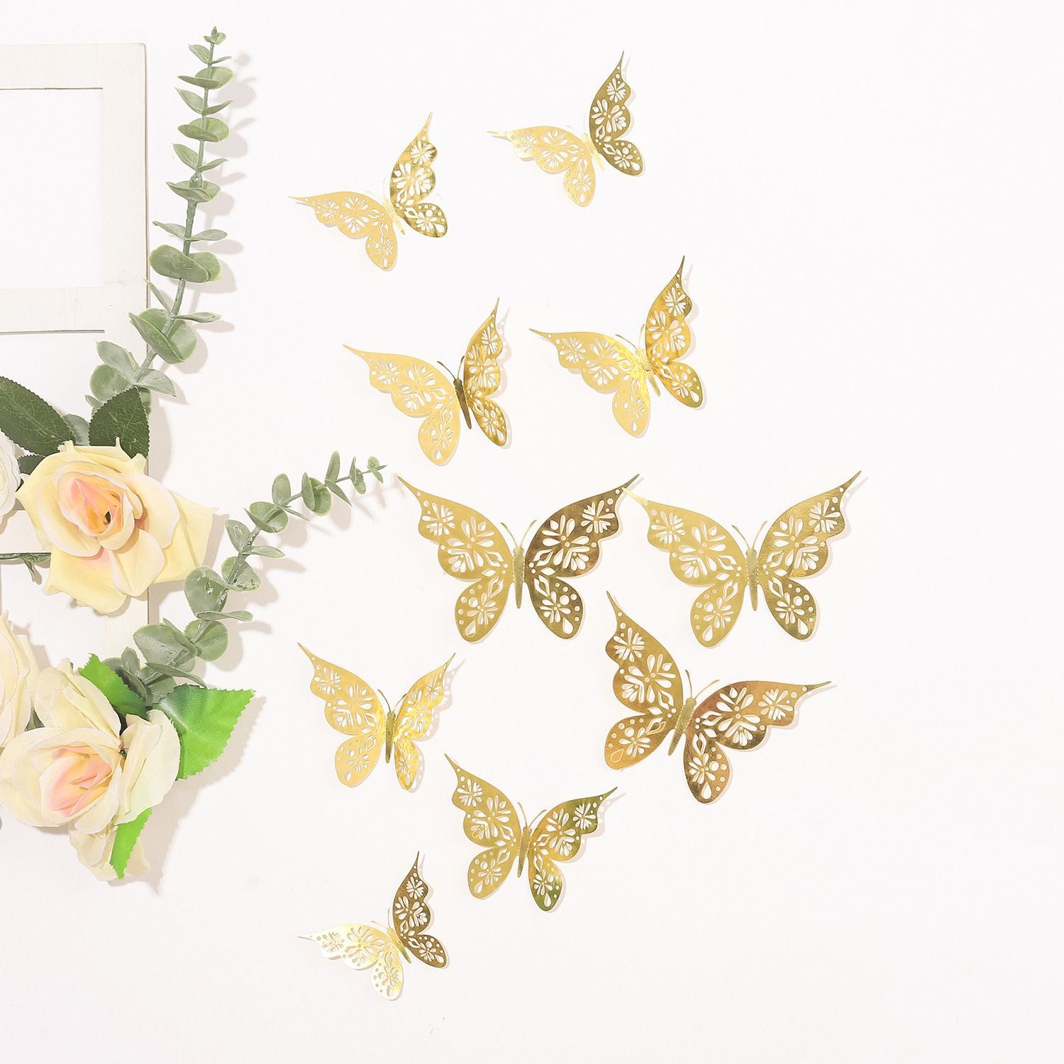 Bulk 24PCS 3D Butterfly Wall Decals DIY Mural Stickers Birthday Wedding Party Cake Decorations Wholesale