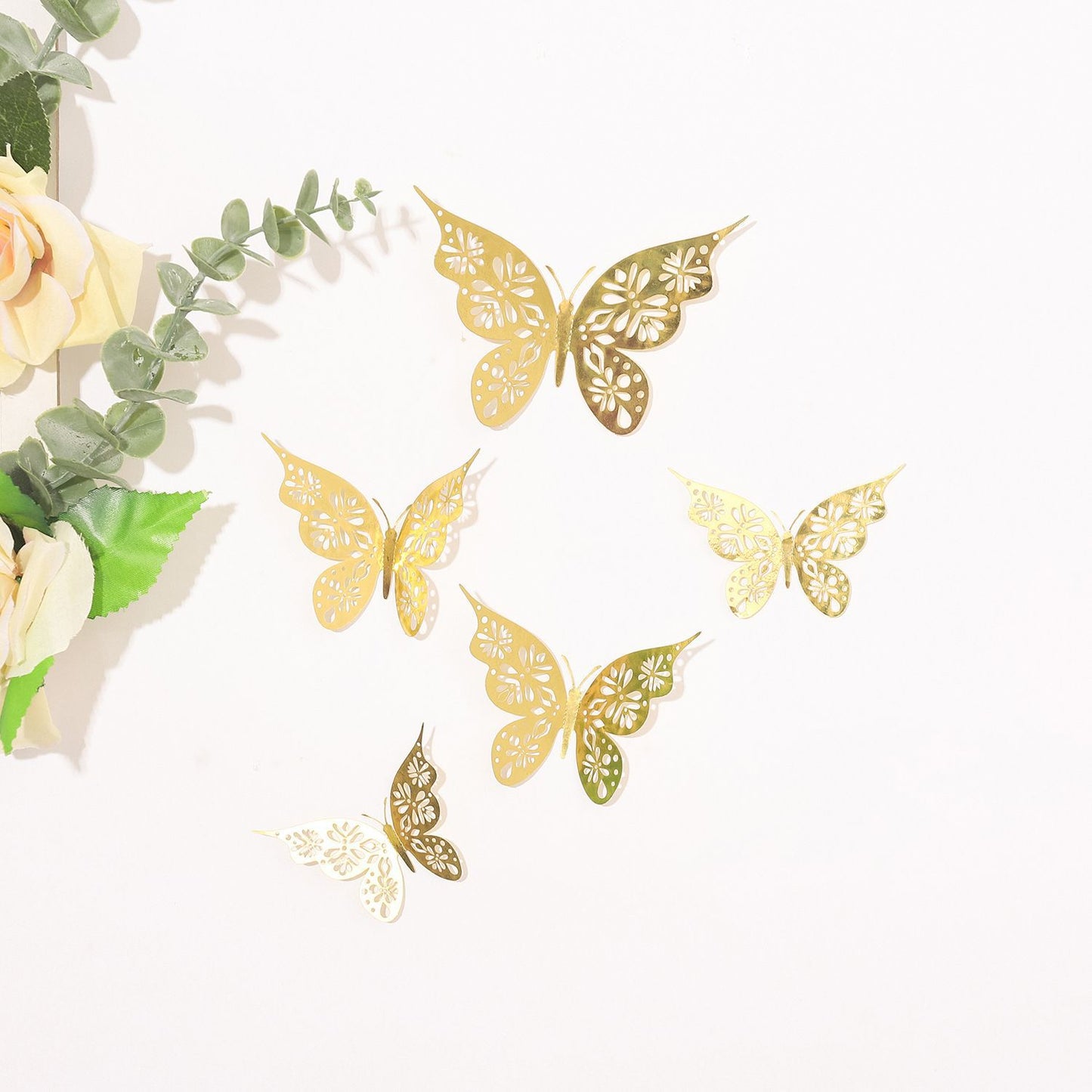 Bulk 24PCS 3D Butterfly Wall Decals DIY Mural Stickers Birthday Wedding Party Cake Decorations Wholesale