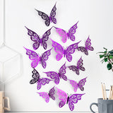 Bulk 24PCS 3D Butterfly Wall Decals DIY Mural Stickers Birthday Wedding Party Cake Decorations Wholesale