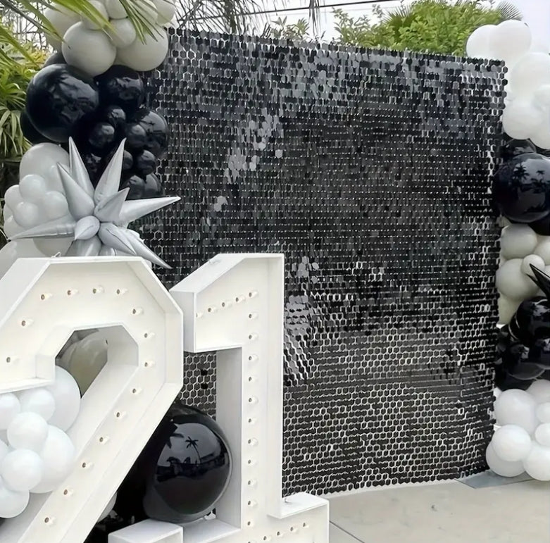 Bulk Hexagon Sequin Shimmer Wall Backdrop Panels Photo Backdrops for Birthday Anniversary Wedding Graduation Party Decoration Wholesale