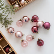 25 Pcs Glitter Glass Christmas Ball Ornaments Hanging Decorations Bulk Set