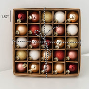 25 Pcs Glitter Glass Christmas Ball Ornaments Hanging Decorations Bulk Set