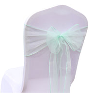 Bulk 25 PCS Organza Chair Sashes for Wedding Banquet Birthday Engagement Ceremony Party Hotel Decor Wholesale