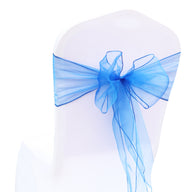 Bulk 25 PCS Organza Chair Sashes for Wedding Banquet Birthday Engagement Ceremony Party Hotel Decor Wholesale