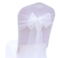 Bulk 25 PCS Organza Chair Sashes for Wedding Banquet Birthday Engagement Ceremony Party Hotel Decor Wholesale