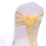 Bulk 25 PCS Organza Chair Sashes for Wedding Banquet Birthday Engagement Ceremony Party Hotel Decor Wholesale