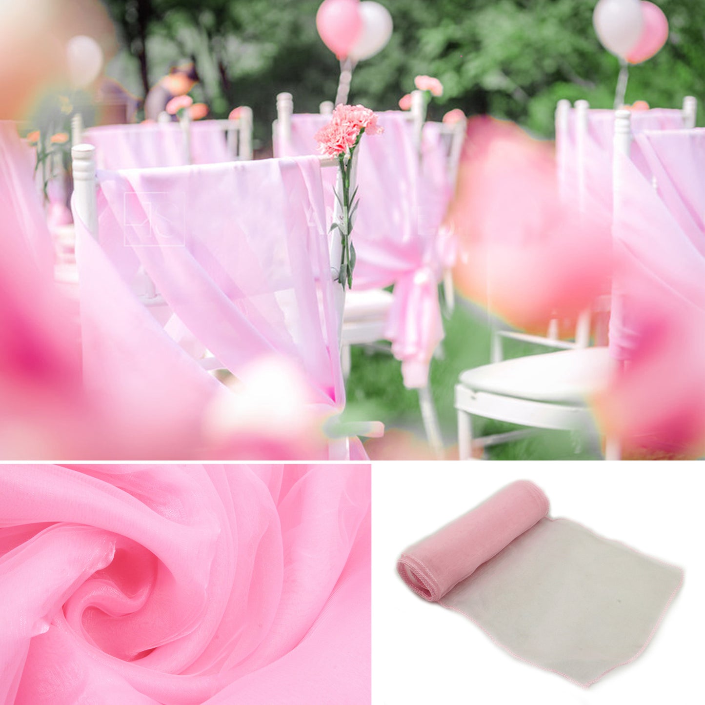 Bulk 25 PCS Organza Chair Sashes for Wedding Banquet Birthday Engagement Ceremony Party Hotel Decor Wholesale