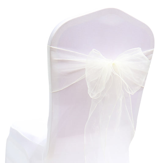Bulk 25 PCS Organza Chair Sashes for Wedding Banquet Birthday Engagement Ceremony Party Hotel Decor Wholesale