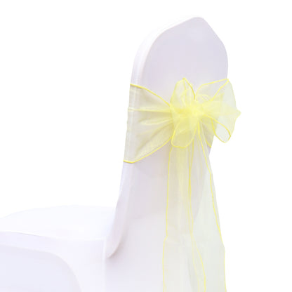 Bulk 25 PCS Organza Chair Sashes for Wedding Banquet Birthday Engagement Ceremony Party Hotel Decor Wholesale