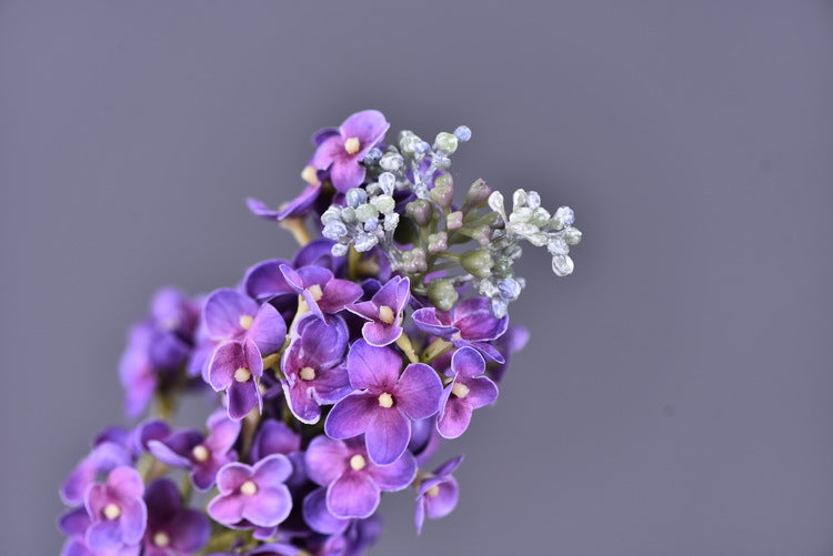 25.5 Inch Lilac Spray Stems, 6 Pcs Blue Purple Real Touch Artificial Flowers