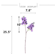 25.5 Inch Lilac Spray Stems, 6 Pcs Blue Purple Real Touch Artificial Flowers