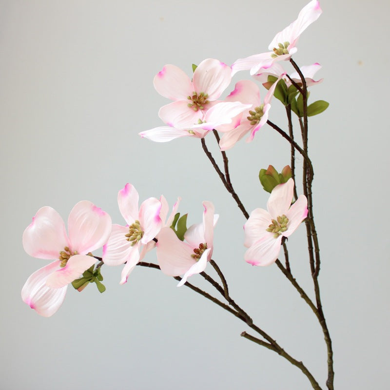 26 Inch Artificial Dogwood Blossom Stems 10 Pcs Silk Cornus Flowers for Floral Arrangements
