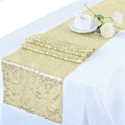 Bulk 2 PCS Glitter Sequin Table Runner for Birthday Wedding Engagement Bridal Baby Shower Holiday Celebration Party Decorations Wholesale