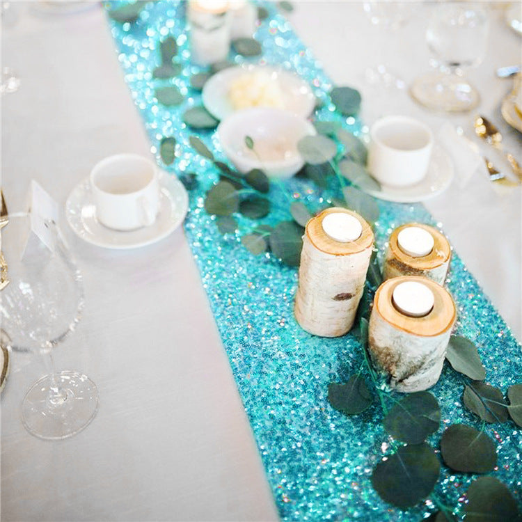 Bulk 2 PCS Glitter Sequin Table Runner for Birthday Wedding Engagement Bridal Baby Shower Holiday Celebration Party Decorations Wholesale