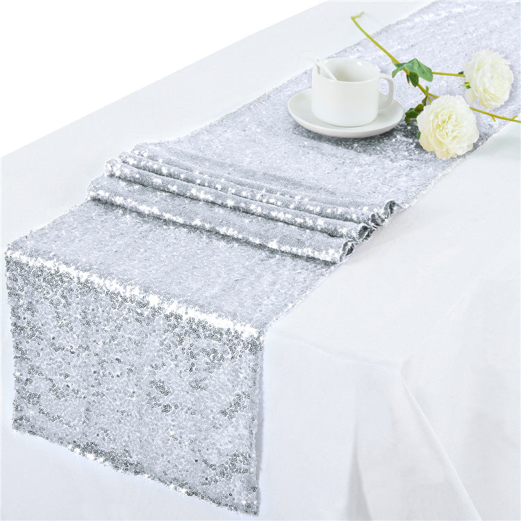 Bulk 2 PCS Glitter Sequin Table Runner for Birthday Wedding Engagement Bridal Baby Shower Holiday Celebration Party Decorations Wholesale