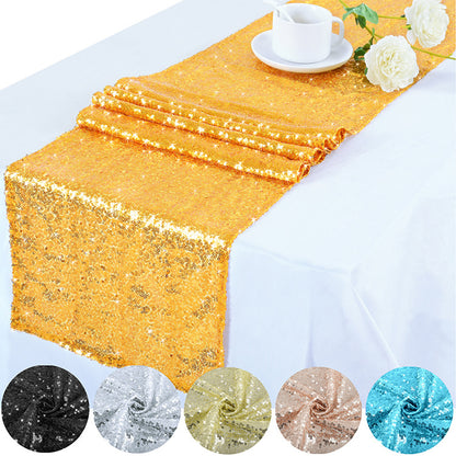 Bulk 2 PCS Glitter Sequin Table Runner for Birthday Wedding Engagement Bridal Baby Shower Holiday Celebration Party Decorations Wholesale