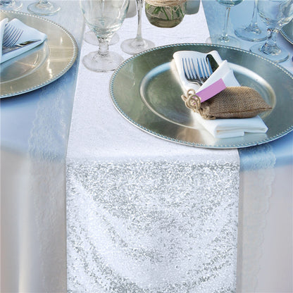 Bulk 2 PCS Glitter Sequin Table Runner for Birthday Wedding Engagement Bridal Baby Shower Holiday Celebration Party Decorations Wholesale