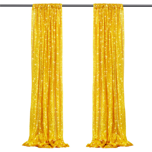 Bulk 2 PCS Sequin Backdrop Curtain 2FTx8FT Panels Glitter Background Drapes for Wedding Baby Shower Stage Decorations Wholesale