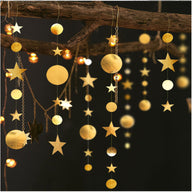 Bulk 2 PCS Sun Stars Garland Banner Hanging Streamer Decoration for Baby Shower Wedding Birthday Festival Party Decor Wholesale