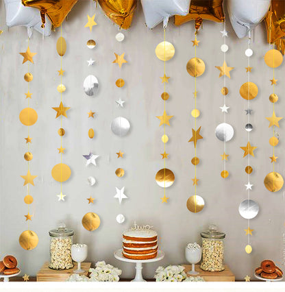 Bulk 2 PCS Sun Stars Garland Banner Hanging Streamer Decoration for Baby Shower Wedding Birthday Festival Party Decor Wholesale