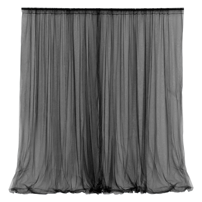 Bulk 2 PCS Tulle Sheer Backdrop Curtain Background Drapes for Wedding Arch Baby Shower Birthday Party Decoration Wholesale