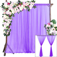 Bulk 2 PCS Tulle Sheer Backdrop Curtain Background Drapes for Wedding Arch Baby Shower Birthday Party Decoration Wholesale