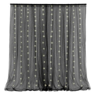 Bulk 2 PCS Tulle Sheer Backdrop Curtain Drapes with Led Light for Wedding Arch Baby Shower Birthday Party Decoration Wholesale