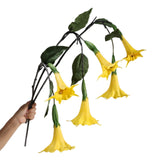Bulk 2Pcs 24.5 Datura Long Stems Real Touch Flowers Artificial Wholesale