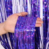 Bulk 2 Pcs Colorful Metallic Foil Fringe Backdrop Curtains Door Streamers for Wedding New Year Bachelorette Birthday Disco Party Decoration Wholesale