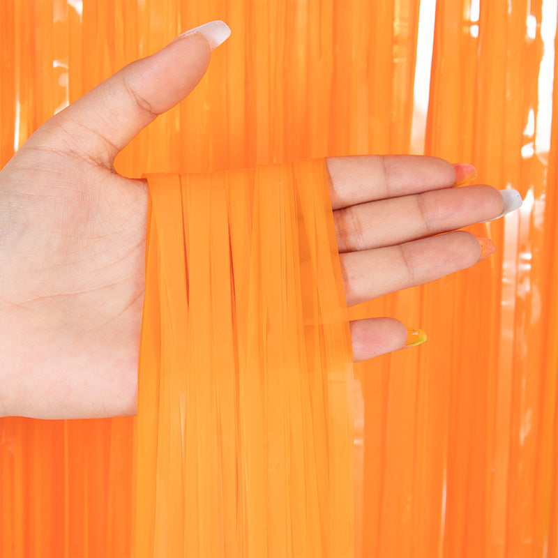 Bulk 2 Pcs Macaron Rainbow Foil Fringe Backdrop Curtains Door Streamers for Wedding New Year Bachelorette Birthday Party Decoration Wholesale