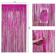 Bulk 2 Pcs Metallic Foil Fringe Backdrop Curtains Door Streamers for Wedding New Year Bachelorette Disco Party Decoration Wholesale