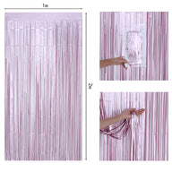 Bulk 2 Pcs Metallic Foil Fringe Backdrop Curtains Door Streamers for Wedding New Year Bachelorette Disco Party Decoration Wholesale