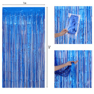 Bulk 2 Pcs Metallic Foil Fringe Backdrop Curtains Door Streamers for Wedding New Year Bachelorette Disco Party Decoration Wholesale