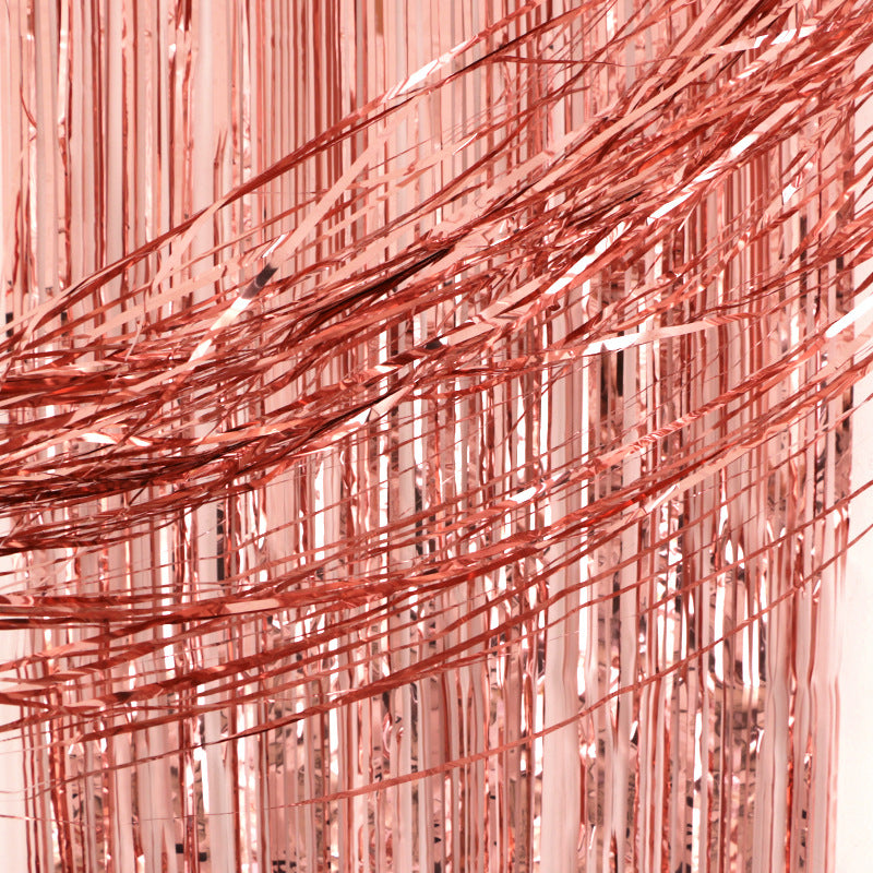 Bulk 2 Pcs Metallic Foil Fringe Backdrop Curtains Door Streamers for Wedding New Year Bachelorette Disco Party Decoration Wholesale