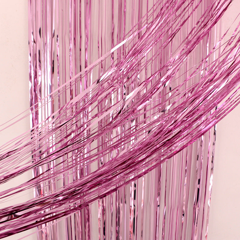 Bulk 2 Pcs Metallic Foil Fringe Backdrop Curtains Door Streamers for Wedding New Year Bachelorette Disco Party Decoration Wholesale