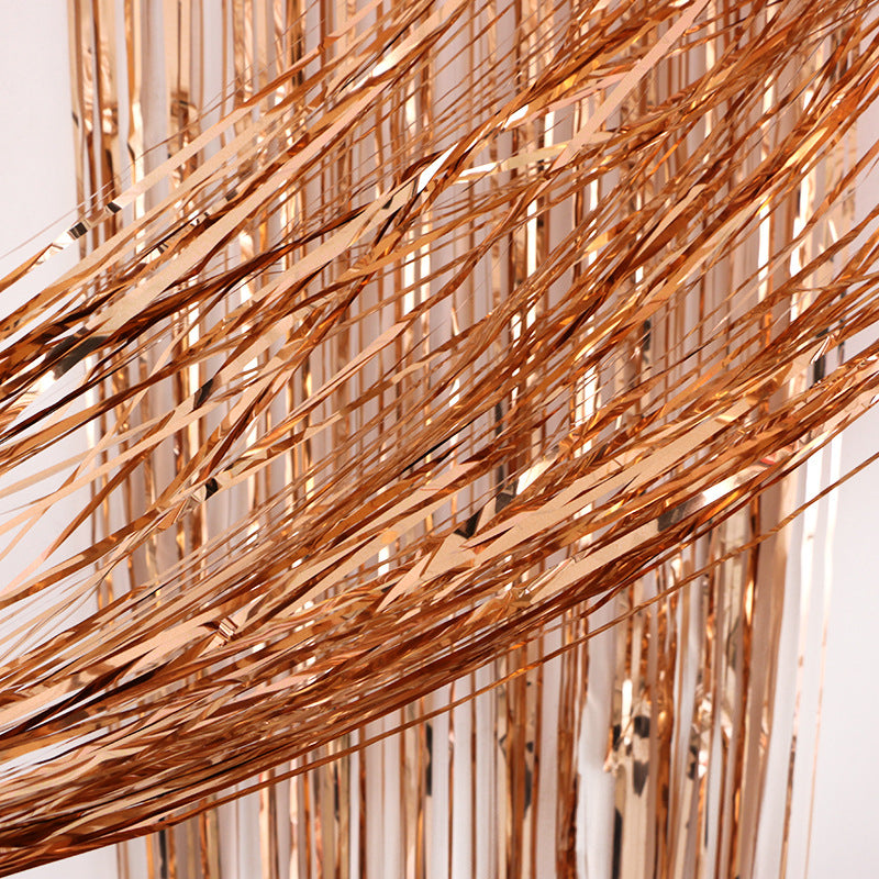 Bulk 2 Pcs Metallic Foil Fringe Backdrop Curtains Door Streamers for Wedding New Year Bachelorette Disco Party Decoration Wholesale