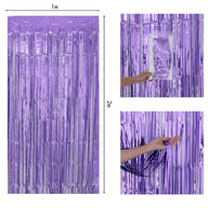 Bulk 2 Pcs Metallic Foil Fringe Backdrop Curtains Door Streamers for Wedding New Year Bachelorette Disco Party Decoration Wholesale