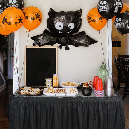 Bulk 2 Pack 54x108 Inch Tablecloth 169x29 Inch Disposable Table Skirt Set PEVA Waterproof Oil-Proof for Wedding Birthday Graduation Decor Wholesale