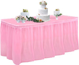 Bulk 2pcs 54*108inch Tablecloth and 169*29inch Disposable Table Skirt Set PEVA Waterproof Oil-proof Set Birthday Wedding Party Graduation Ceremony Dessert Table Decoration Wholesale