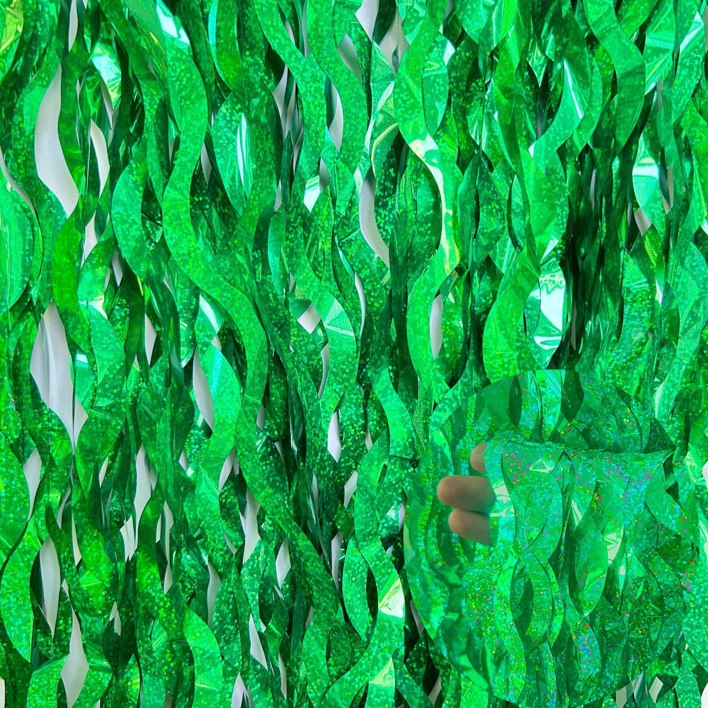 Bulk 2pcs Laser Wavy Metallic Foil Fringe Backdrop Curtains Door Streamers for Wedding New Year Bachelorette Birthday Disco Party Decoration Wholesale