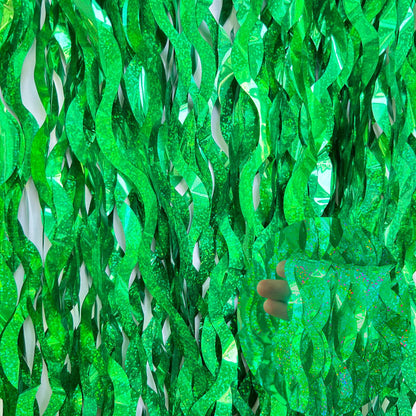 Bulk 2pcs Laser Wavy Metallic Foil Fringe Backdrop Curtains Door Streamers for Wedding New Year Bachelorette Birthday Disco Party Decoration Wholesale