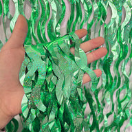 Bulk 2pcs Laser Wavy Metallic Foil Fringe Backdrop Curtains Door Streamers for Wedding New Year Bachelorette Birthday Disco Party Decoration Wholesale