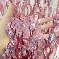 Bulk 2pcs Laser Wavy Metallic Foil Fringe Backdrop Curtains Door Streamers for Wedding New Year Bachelorette Birthday Disco Party Decoration Wholesale