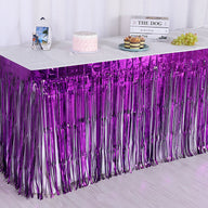 Bulk 2pcs Metallic Foil Fringe Tinsel Table Skirt Table Streamer for Wedding Birthday Parade Floats Christmas Party Decoration Wholesale