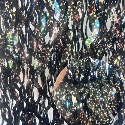 Bulk 10pcs Star Wavy Metallic Foil Fringe Backdrop Curtains Door Streamers for Wedding New Year Bachelorette Birthday Disco Party Decoration Wholesale